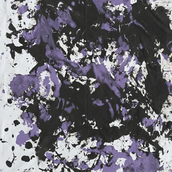 Obraz pary B + S — czerń i lawenda na bieli